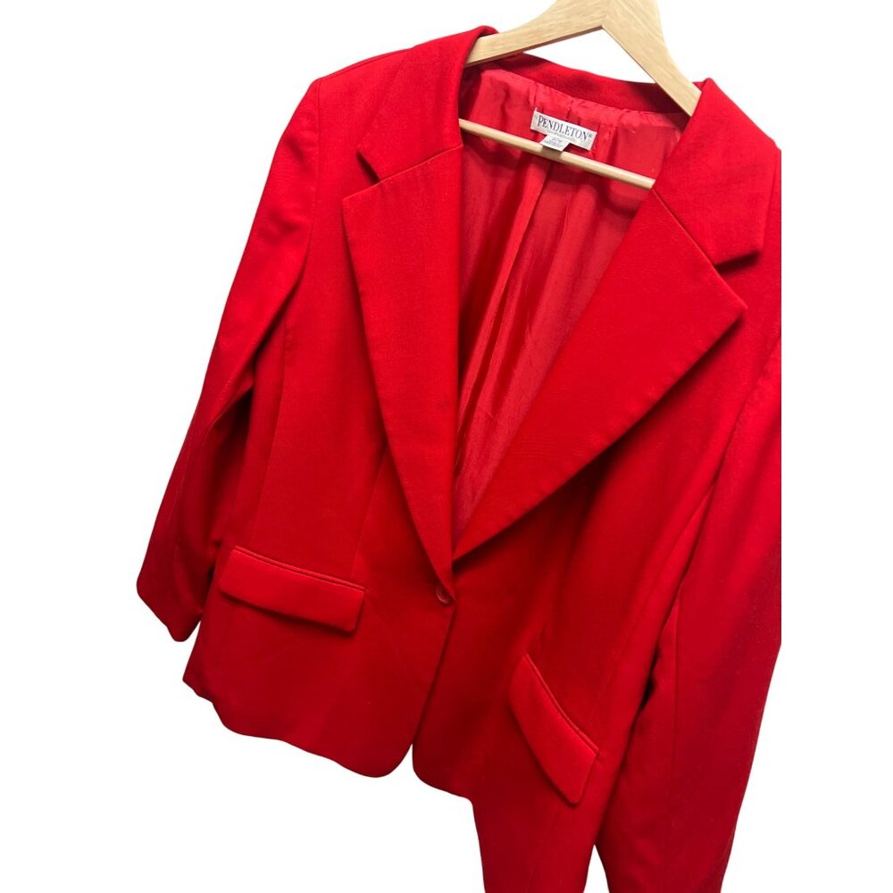 Pendleton Vintage Y2K Red Wool Oversized Blazer